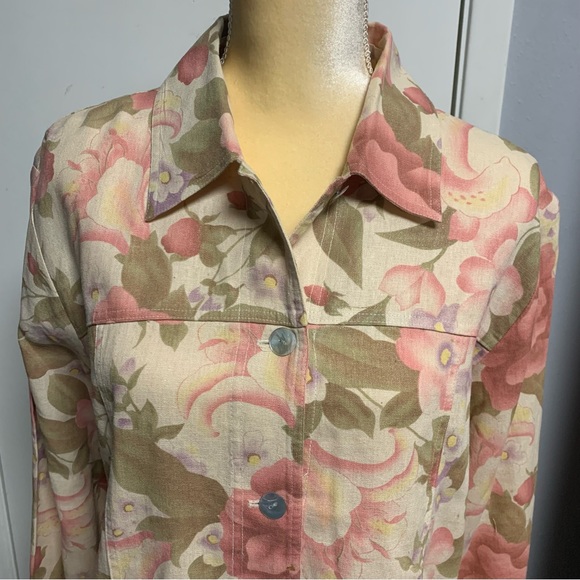 Coldwater Creek Floral/Multicolor lightweight Jacket size L - Picture 2 of 7